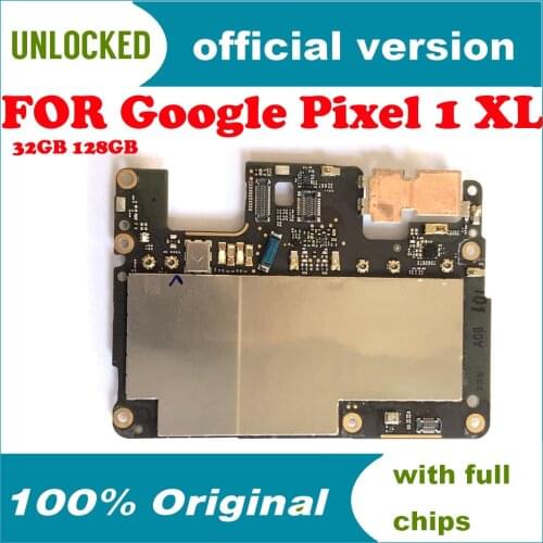 128G 32G Complete Logic Board With Chip Android For LG Google Pixel 1 XL Mainboard Original Unlocked Official System Motherboard