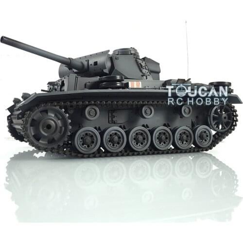 2.4G Heng Long 1/16 Gray 7.0 Plastic German Panzer III L RTR RC Tank 3848 Model TH17355-SMT4