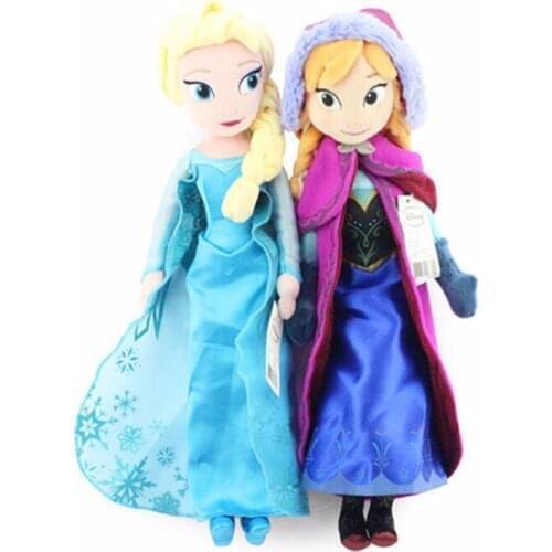 2pcs/lot 40cm Snow Queen Princess Anna Elsa Plush Doll Toy Unique Princess Anna Elsa Plush Stuffed Toys Gifts for Children Girls