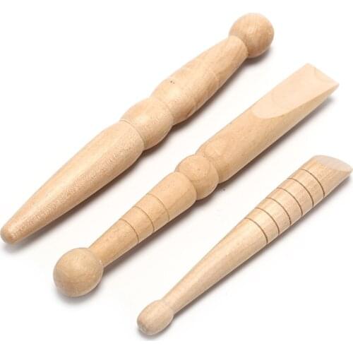 3PCS Original Wooden Acupuncture Foot Reflexology Massager Foot Body Massage Stick Relieve Muscle Soreness Relaxing Tool