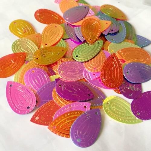 320pcs 15*25mm Water drop Loose Sequins Paillettes Sewing Wedding Crafts, Women DIY Accessory, Lentejuelas Para Coser -C32