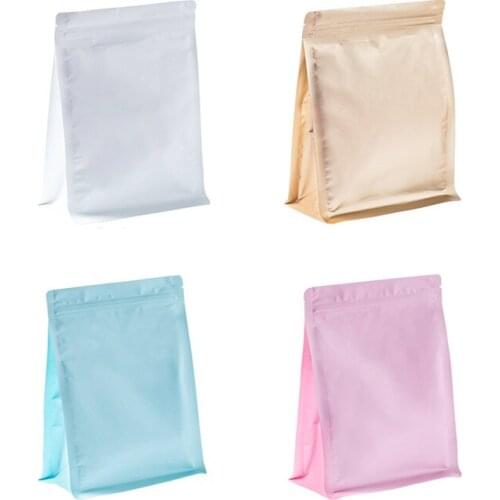 50pcs Colorful High quality food sealed storage bag Coffee bag Feed Zip lock Bags Food Pouch Mylar Aluminum Foil Bag Tea Pouches