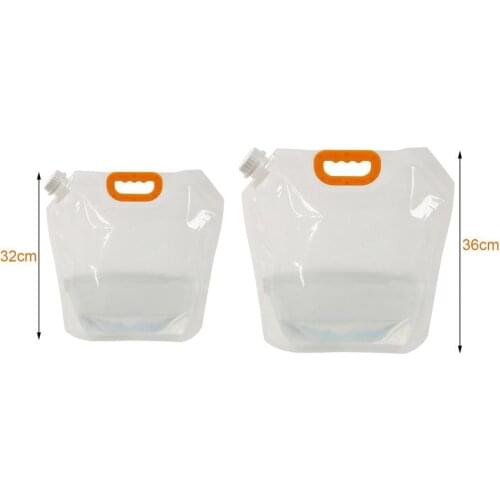 5L/10L Water Bag Foldable Large Capacity PE Environmental Low Temperature Resistance Water Carrier Bag for Travel