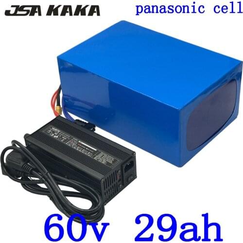 60V 30AH Lithium Battery Pack 60V 1500W 2000W 3000W Electric Scooter Battery 60V 30AH Electric Bike Battery use panasonic cell