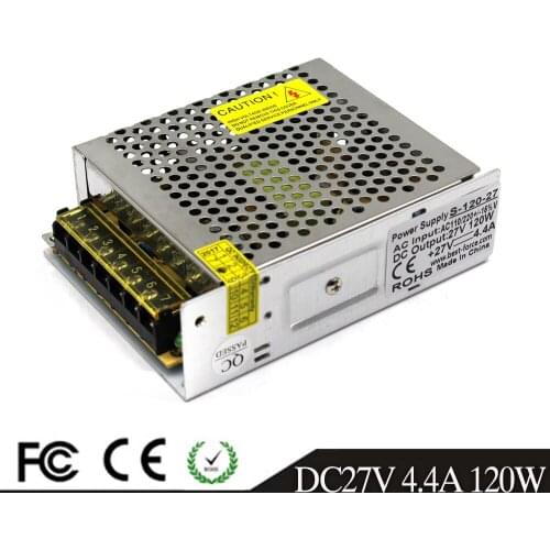 AC110V 220V TO DC27V 4.4A 120W Switch Power Supply Driver Adapter Transformer 110V 220V AC-DC 27V SMPS for CNC CCTV 3D Printer