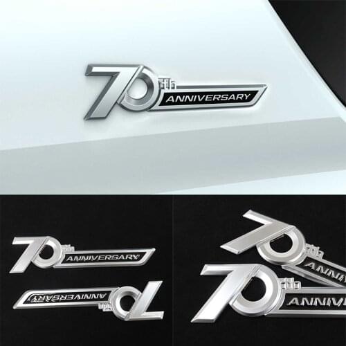 Side Emblem 70th Anniversary 3D Chrome Emblem Trunk Badge Sticker Trim For Toyota Land Cruiser LC300 LC200 FJ200 2016-2022