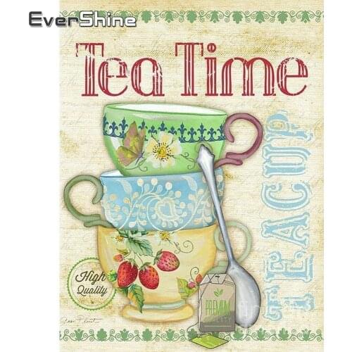 Evershine 5D DIY Diamond Painting Full Drill Square Cartoon Cup Diamond Embroidery Cross Stitch Kit Diamond Mosaic Bead Picture