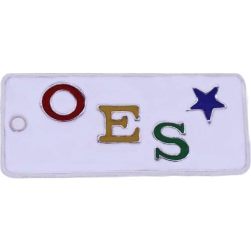 Custom Design Metal Rectangle Handmade Greek Life Sorority Fraternity Order Easter Star OES Charm Masonic Group Jewelry