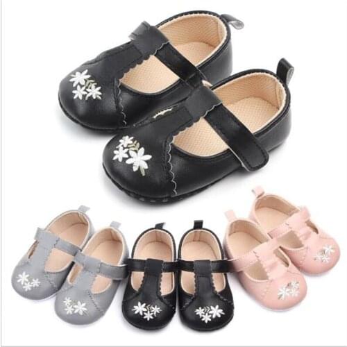 Lovely Flower Baby Shoes Soft Sole Infant PU First Walkers New Newborn Girls Princess Shoes