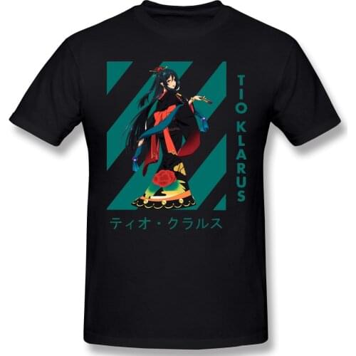 Men Arifureta Hajime Nagumo Tio Klarus Anime T-Shirts Funny Tops Cool Pure Cotton Tees Harajuku TShirt