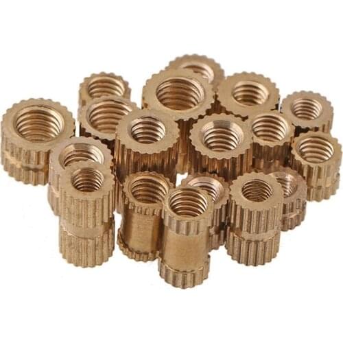 Knurled Thread Inserts Nuts Solid Brass Injection Molding Nut M1.4 1.6 2 2.5 3