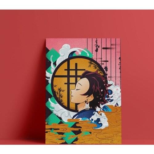 Canvas Wall Art Prints Demon Slayer Kimetsu No Yaiba Poster Home Decor Painting Japan Anime For Bedroom Modular Pictures Frame