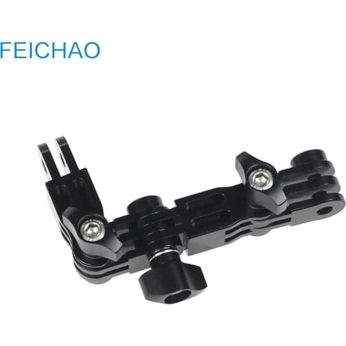 New 3 Way Adjustable Pivot Arm Adapter Connector Metal Helmet Extension Mount for GoPro Hero 9 8 7 5 Max Xiaomi Yi Action Camera