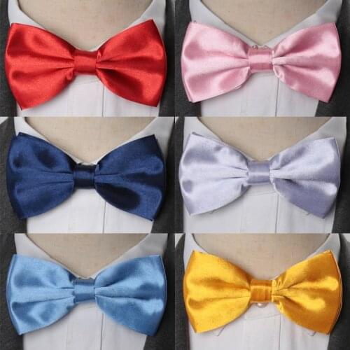 New Bow Tie Men Candy Colors Fashion Wedding Party Necktie Boys Solid Bowtie Male Dress Shirt Gift Dress Shirt Accessories