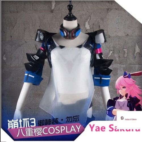 New Yae Honkai Impact 3rd Yae Sakura Cosplay Costume Full set with armors shirt shorts