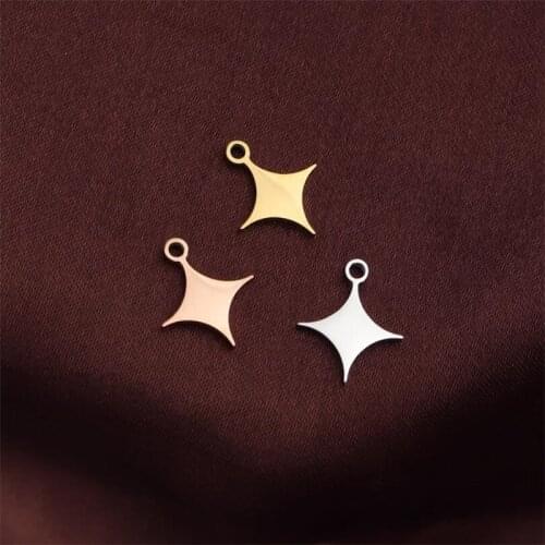 5pcs/lot 11x13.5mm Pendant Charms Stainless Steel Charms Jewelry Findings for DIY Earrings Necklace Bracelet Accesories