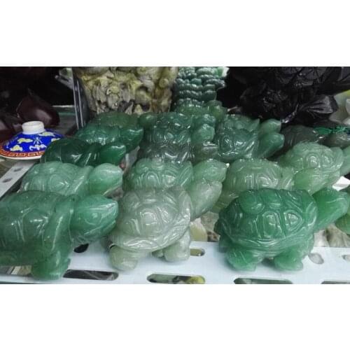 Hand-carved natural Dongling jade turtle STATUE free shipping