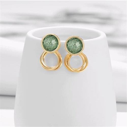 Retro earrings ladies fashion joker contracted geometric shape earrings Delicate and pretty girl earrings wholesale