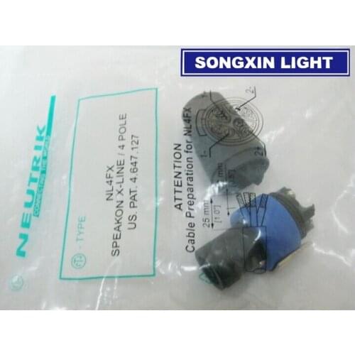 10pcs XIASONGXIN LIGHT NEUTRIK New type NL4FX Speakon 4 Pole Plug Male Audio Speaker Connectors