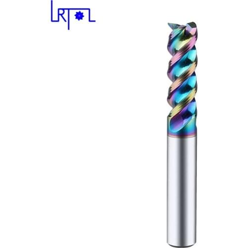 U groove 3 belts end mill D4/6/8/10/12mm process Aluminum for mill cutter with DLC coating CNC machine