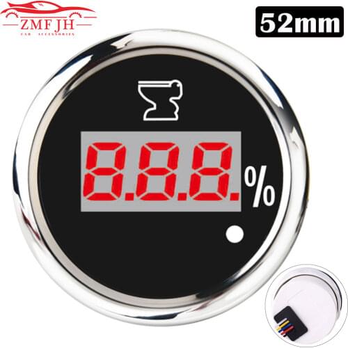 52mm Marine Boat Sewage Level Gauge Waterproof Holding Tank Level Gauge Fit Water Sender Unit Water Level Sewage Sensor 12V/24V