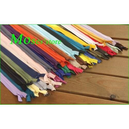 33 kinds Color Invisible zipper 40CM length Back cushion Skirt Hidden Zipper DIY Material for sewing/Garment accessories -100pcs