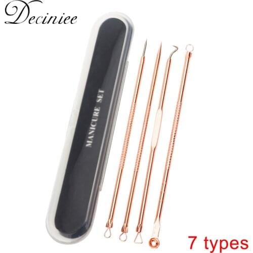 4/7/8pcs/lot Acne Removal Needle Blackhead Blemish Removers Needle For Face Care Facial Cleansing Blackhead Extraction Tool Set