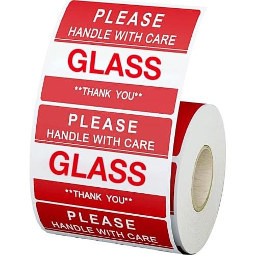 500PCS Fragile Stickers Please Handle with Care Glass Thank You Warning Labels For Goods Decoration DIY Supplies