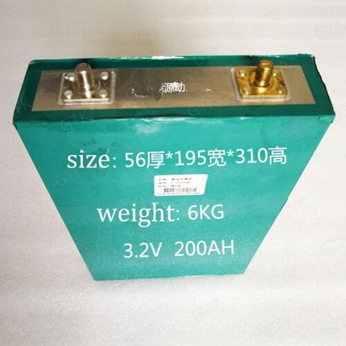 GTK 3.2v 200Ah Large capacity lifepo4 battery 400A discharger for DIY 12v 600ah EV solar energy power supply Tricycle Car start