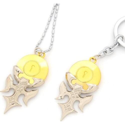 1 Pcs Cute Japanese Anime Nisekoi Ichijyo Raku Lock Pendant Necklace Keychains Torque Model Figure Toys for Women Boys Gift