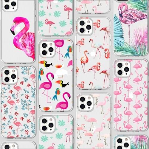 Animal Flamingo Funda Case for Iphone 12 Case for IPhone 12 11 Pro XR 7 X XS Max Mini 8 6 6S Plus 5 5S SE 2020 Silicone Coque