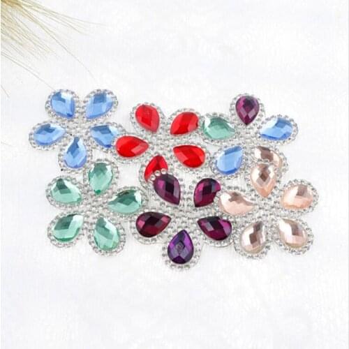 3D Colorful Flower Patches Iron on Sticker for clothes Clothing applique DIY Sewing Accessories