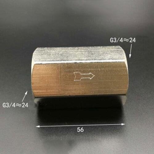 DN20 3/4" BSP Female Nickel Plated Brass Check Valve One Way Non-Return Water Gas Oil Hex Rud Min 2 Bar Pneumatic