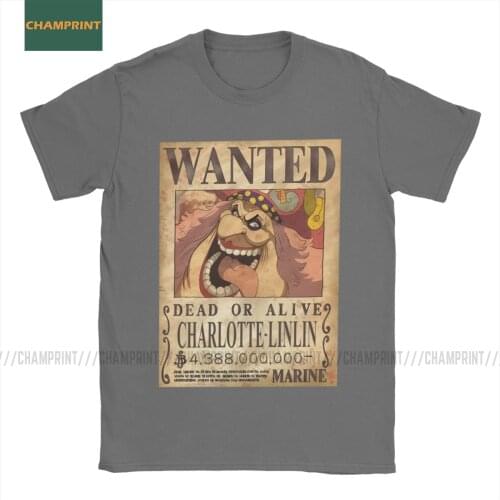 Charlotte Linlin Big Mom One Piece T Shirt Men Cotton T-Shirt Luffy Zoro Japan Anime Boa Hancock Pirates Tees Short Sleeve
