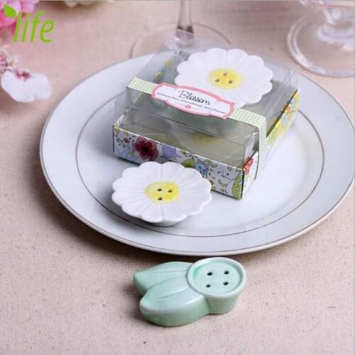 Flower & Rose Spice Tool Ceramic Sugar Pepper Shakers Utility Kitchen Cooking Tool Wedding Gift 2 Pcs/set Free Shipping