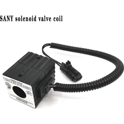 Solenoid valve coil High quality solenoid valve coil for SANY excavator construction machinery 12V 24V Made in China