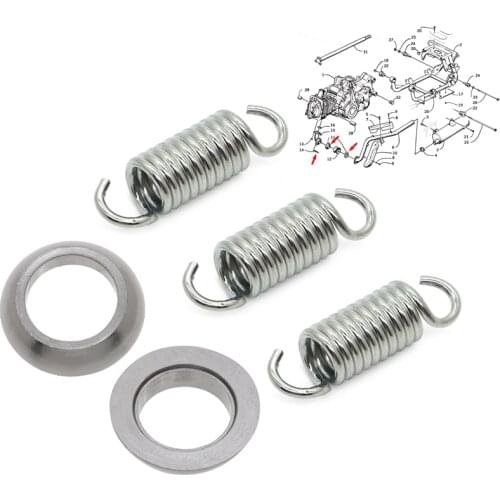 Exhaust Gasket w/ Spring Kit For Arctic Cat 300 250 2X4 4X4 1998 1999 - 2005 1999 2000 2001 2002 Exhaust Pipe Gaskets ATV Parts