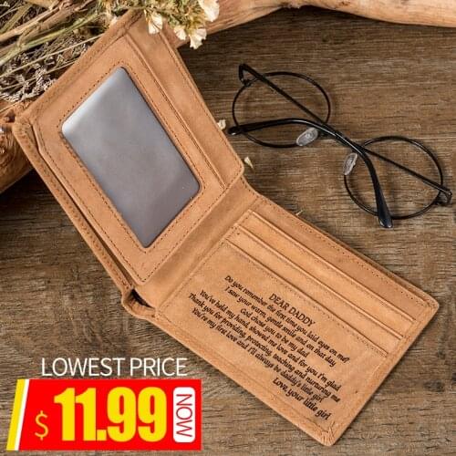 BOBO BIRD Genuine Leather Wallet Customize Text Lowest Price For Son Christmas Gift In Box Coins Pocket Card Holder