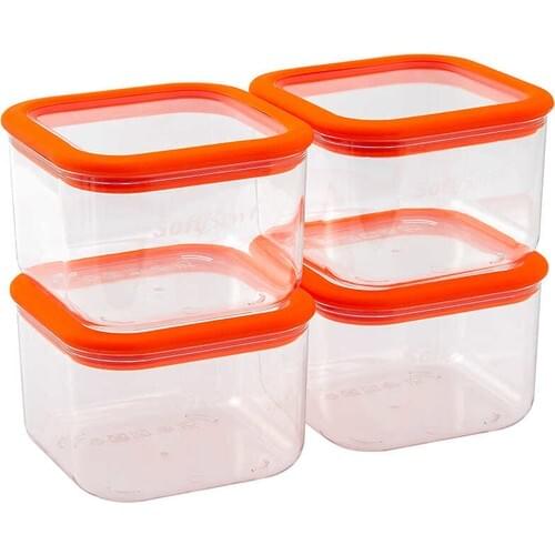 Tofipa Shop Silicon Sealing Storage Container 4'lü Set