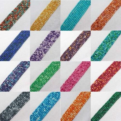 Mini. Order is $7!4mm Multicolor Snow Jades stones Round DIY Jewelry Making 1# Loose Beads 15"