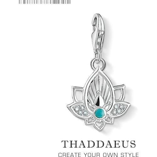 Trendy Buddhism Lotus Pendant Charm For Women Minimalist 925 Sterling Silver Gift Fit Bracelet Choker Necklaces Beginnings Gift