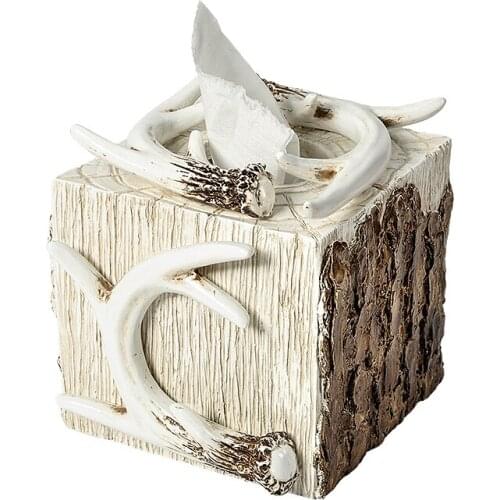 Creative original life style resin decorative tissue box Retro Stone Age Bar Shop Office Art Decoration Roll paper box