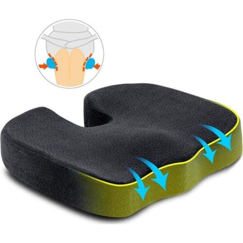 Office Chair Cushion Orthopedic Memory Foam Seat Cushion Pad Pain Relief Sciatica Pillow Office Home Chair Comfort