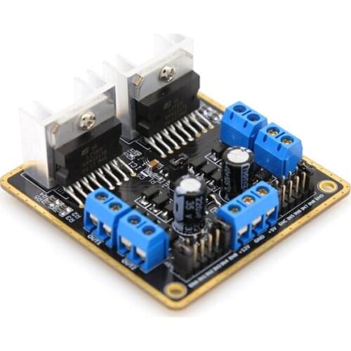 Quad DC double H-bridge DC stepper motor driver controller board module L298N L-298N motor driver