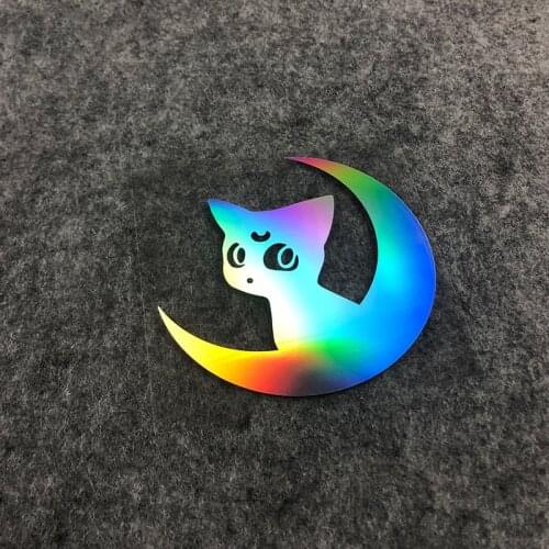 Car Styling Vinyl Moon Cat Auto Window Tail Engine Hood Motorcycle Body Tank Sticker Decal