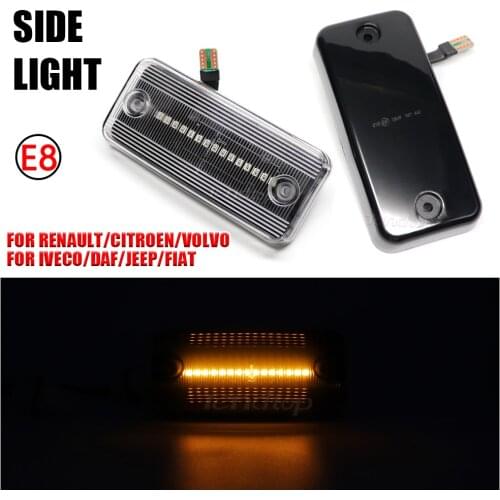 LED Flowing Side Marker Lamp For Fiat Ducato Citroen Relay Peugeot Boxer Renault Magnum Midliner Volvo FE FL Man Iveco Daily