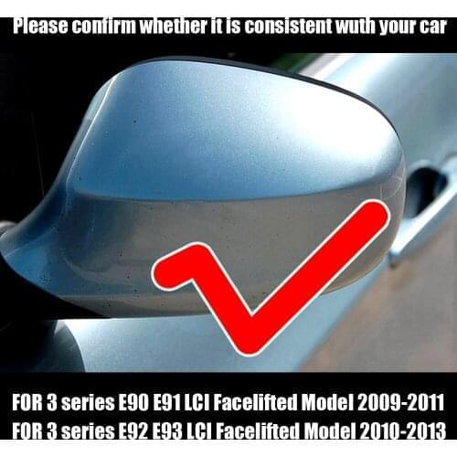 High quality For BMW E90 E92 E93 M3 E82 1M 2008- 2013 100% Real Carbon Fiber Rear View Mirror Cover Side Mirror Caps car styling
