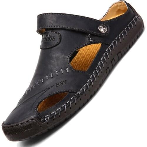 Yanyanmumu Men's Leather Sandals
