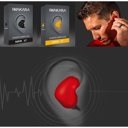 1pair Moldable Shaped Silicone Anti-noise Ear Plugs Noise Reduction Sleeping Protection Soft Anti-snoring Health Care Earplugs