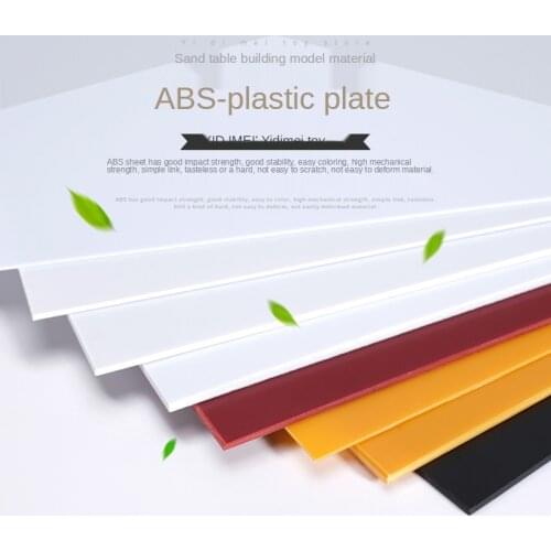 1pc Pratical ABS Styrene Plastic Flat Sheet Plate Black For Industry Tools